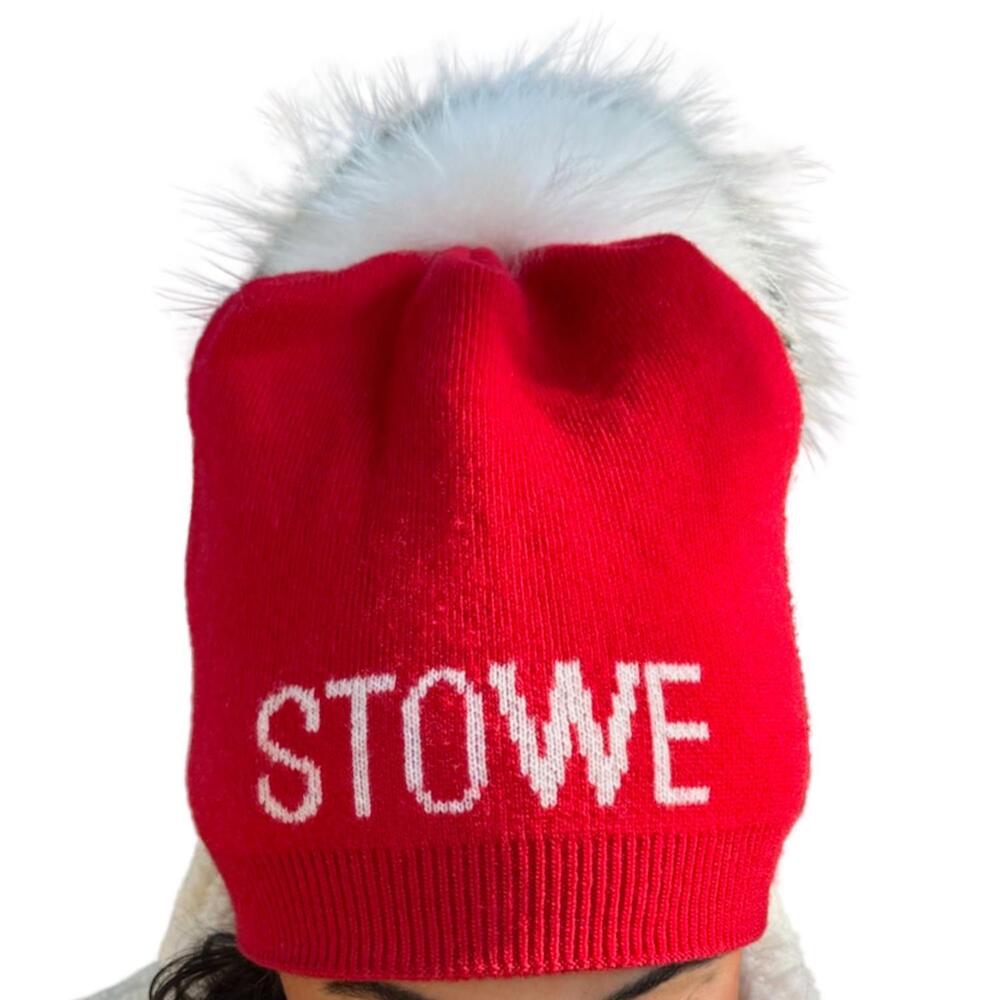 NEW LINDA RICHARDS stowe pom hat in red